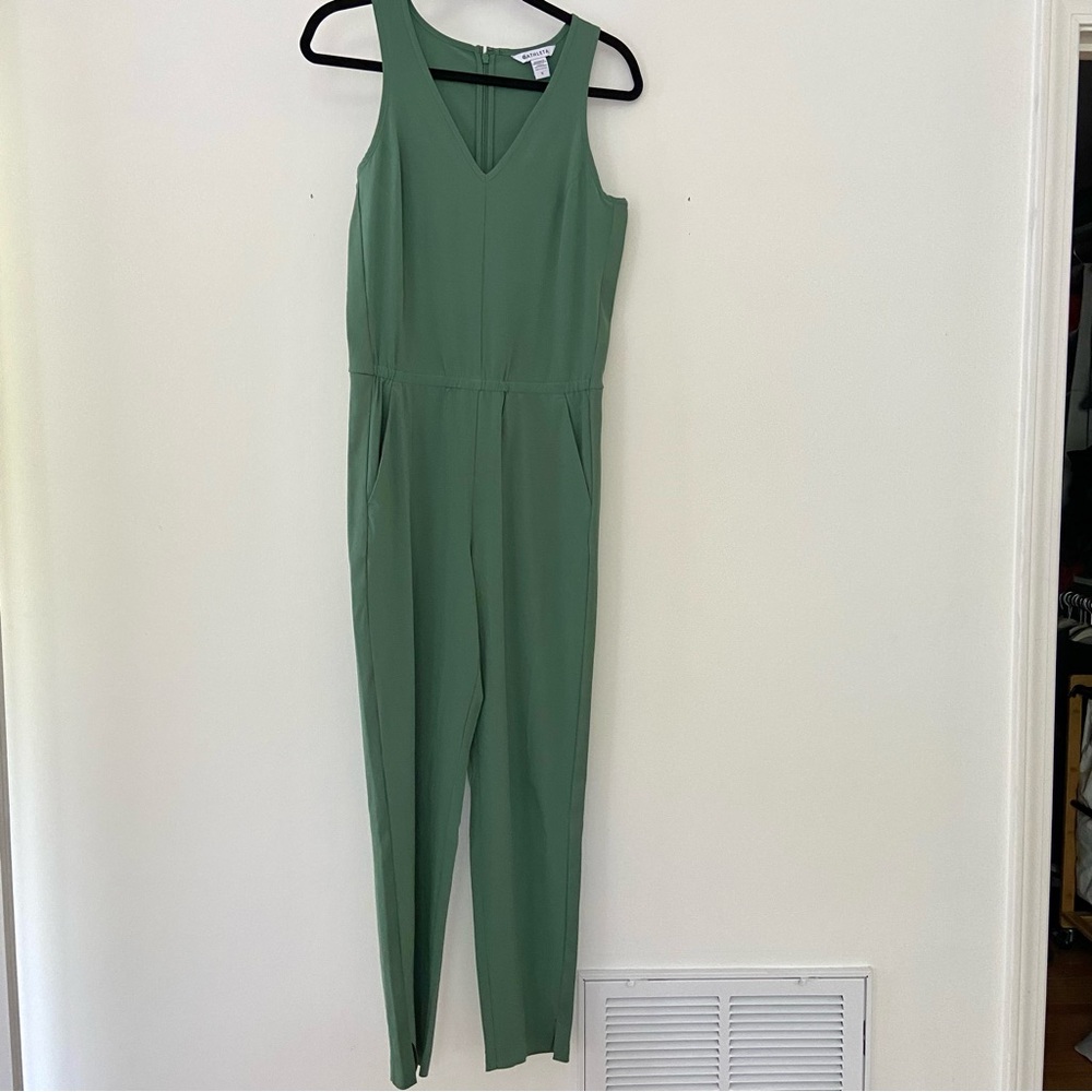 Athleta Green Jumpsuit Size 0 Athleisure Loungewear Active Athletic Sleeveless